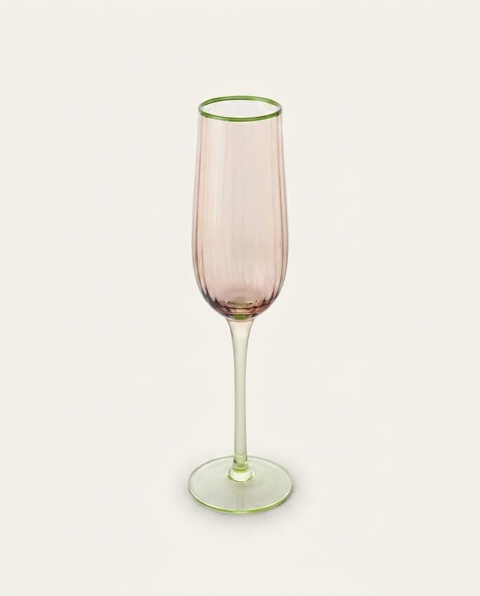 Ta&ccedil;a para Champanhe Andara Damasco e Verde - image 0