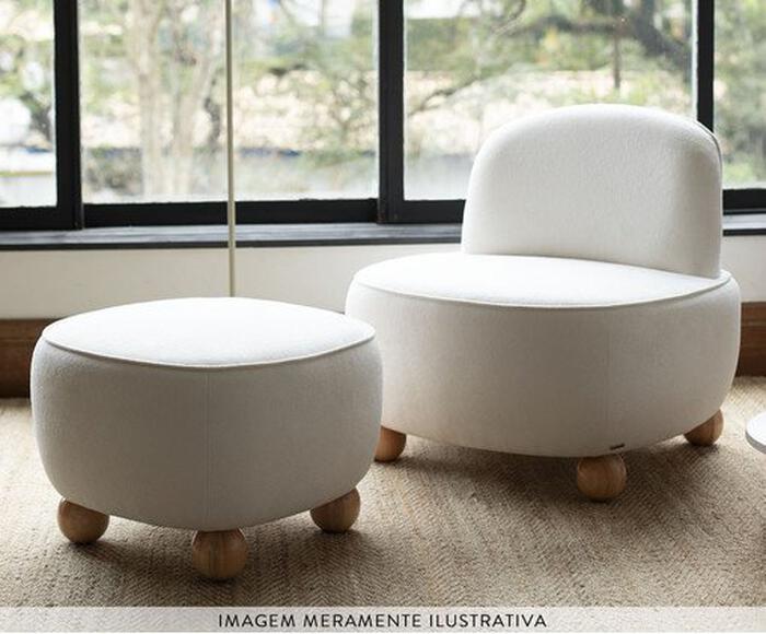 Puff Ball Feet em Boucle Aveludado - image 1
