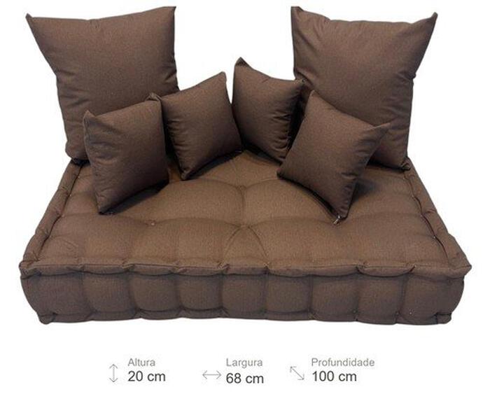 Futon Turco com Almofadas marrom image number 2