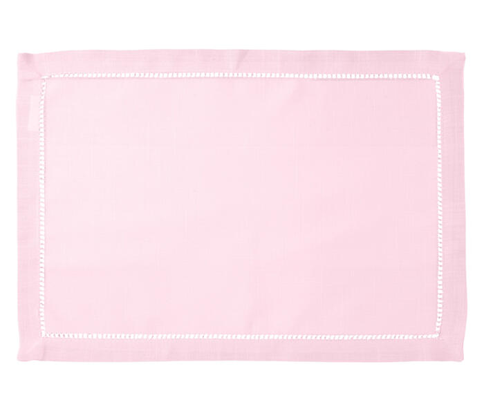 Lugar Americano Ponto Ajour Rosa Beb&ecirc; - image 0