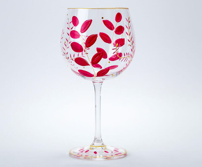 Ta&ccedil;a para Gin em Cristal Pink Blossom - image 1