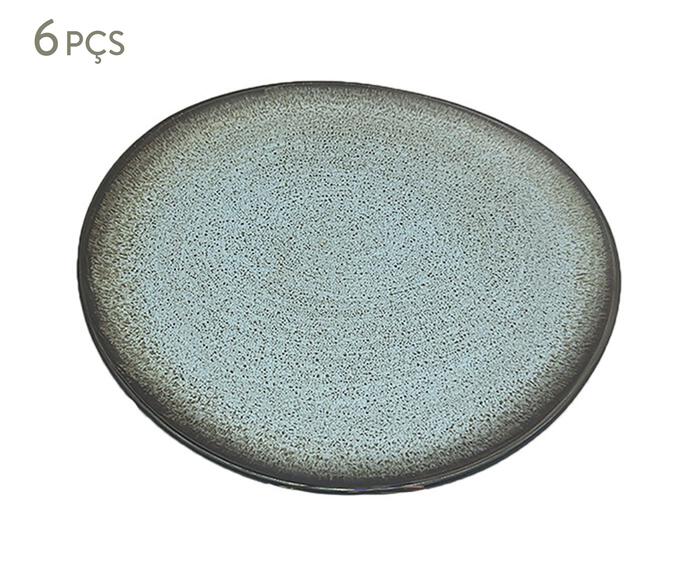 Jogo de Prato em Porcelana Monde Verde e Marrom - image 0