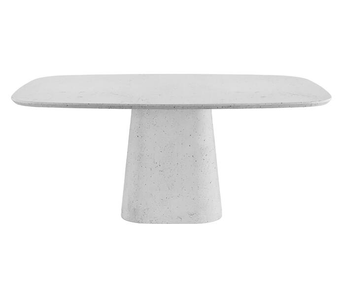 Mesa de Jantar  Ampla Tampo P&eacute;treo Branco - image 0