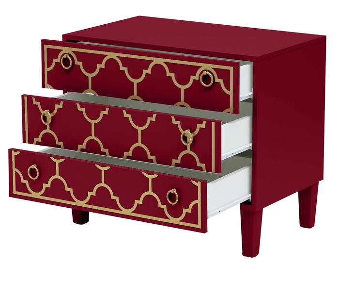 Mesa de Cabeceira Marrocos Firebrick - Vermelho image number 3