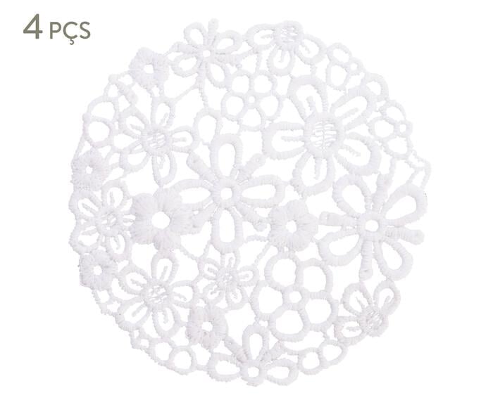 Jogo de Porta Copos Daisies Branco - image 0