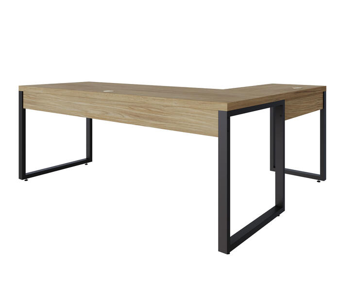 Mesa em L Yon Presidente com Gaveta Vermont Oak - image 1