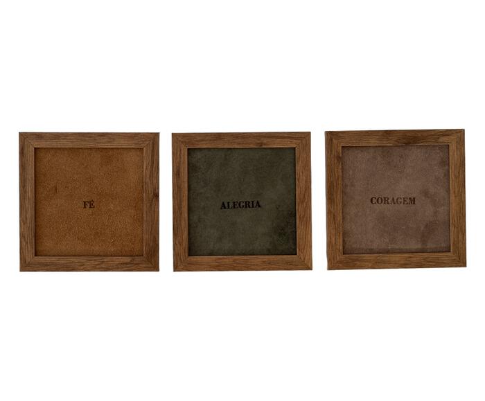 Jogo de Quadros Trio "F&eacute;, Alegria e Verde" - image 0