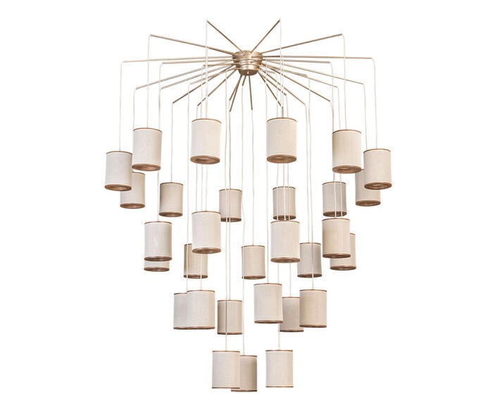Lustre Apollo 30 Lampadas Castanho - Bivolt - image 0