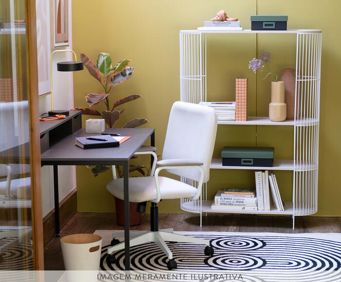Cadeira Office Chicago em Tecido e Courino image number 8