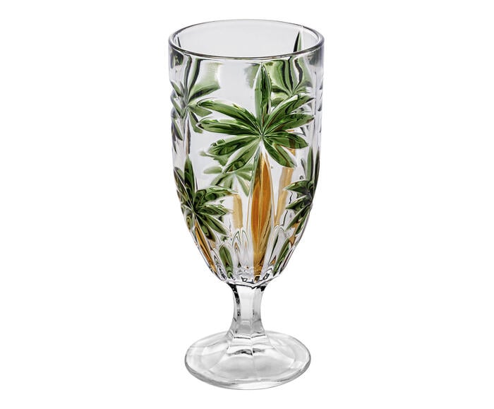 Ta&ccedil;a para &Aacute;gua de Cristal Ecol&oacute;gico Palm Tree Handpaint - image 0