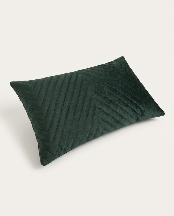 Almofada em Veludo Zig Zag Verde image number 1