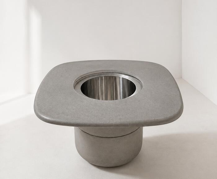 Mesa de Centro com Champanheira &Oacute;rion Cinza - image 1