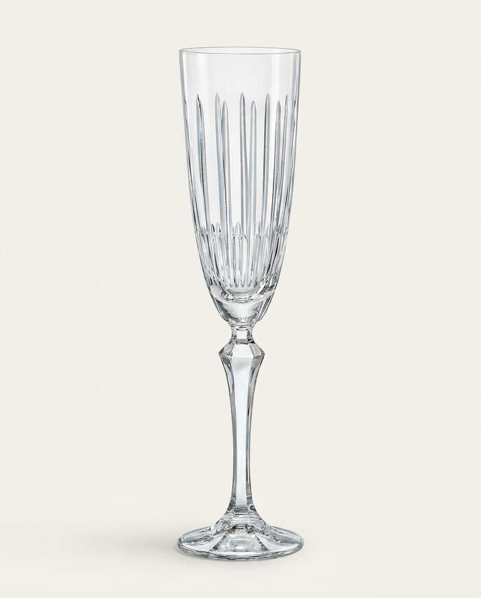 Ta&ccedil;a para Champanhe em Cristal Elizabeth Lapidada - image 0