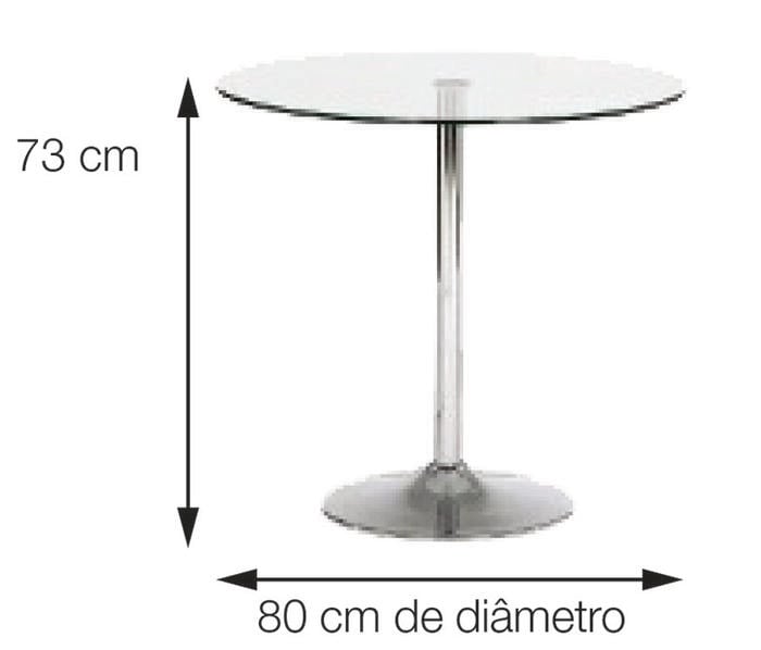 Mesa de Jantar Redonda Apollo com Tampo em Vidro - Transparente image number 3