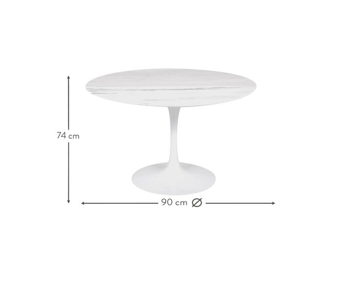 Mesa Saarinen Redonda Espirito Santo Base Branca image number 5