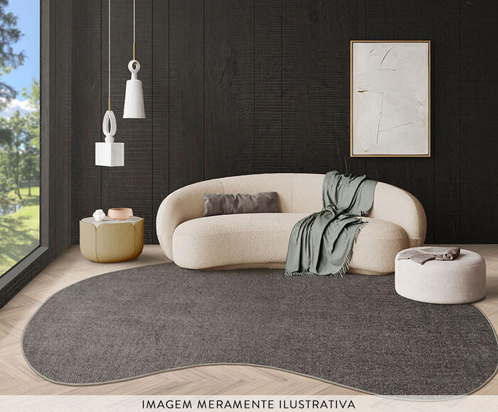 Tapete Tufting Elegant Org&acirc;nico Dark Gray I image number 3