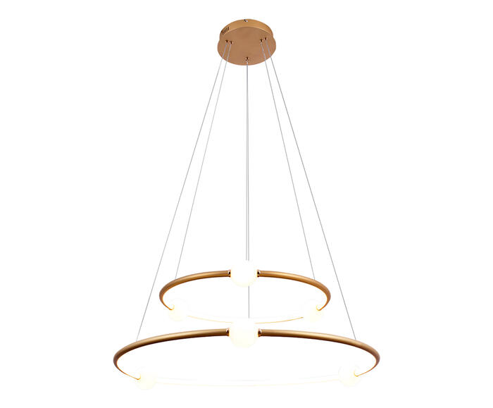Pendente N&eacute;bula Dourado e Branco Bivolt image number 0
