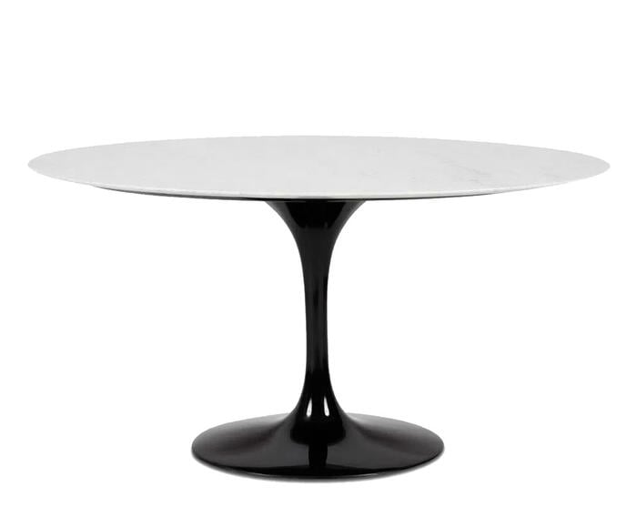 Mesa Saarinen Oval Carrara Base Preta - image 0