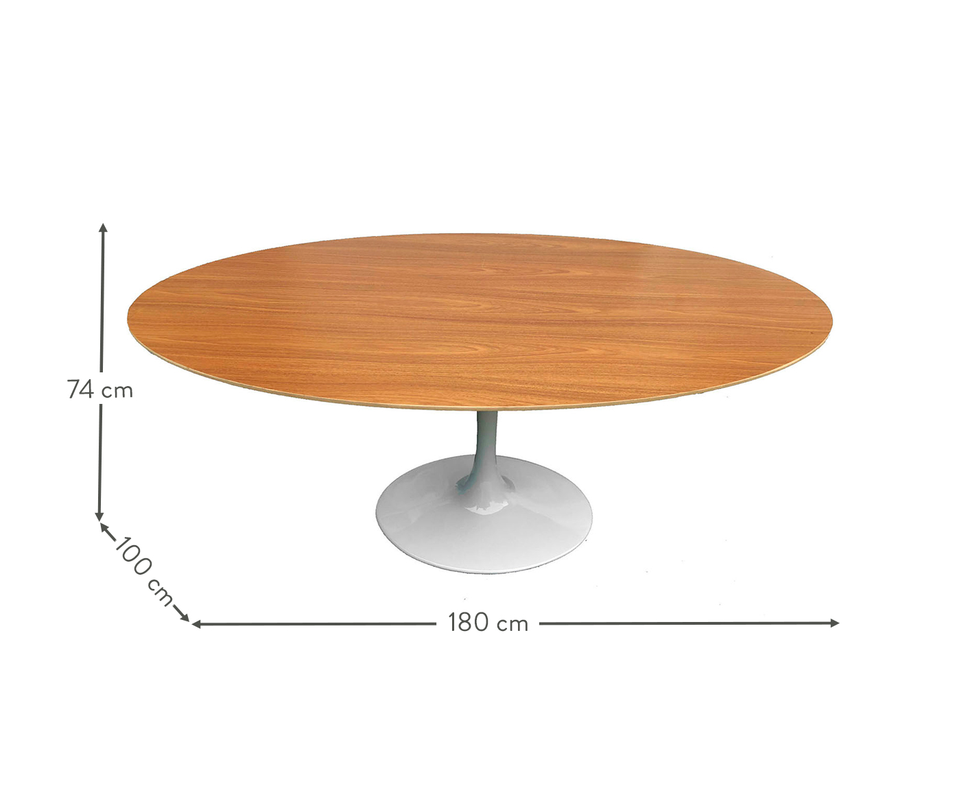 Mesa Saarinen Oval Freij&oacute; Base Branca image number 4