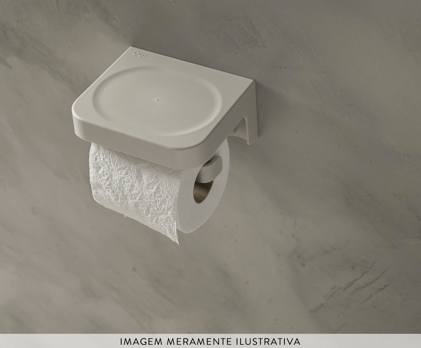Porta Papel Higienico de Parede Eleve Bege - image 1
