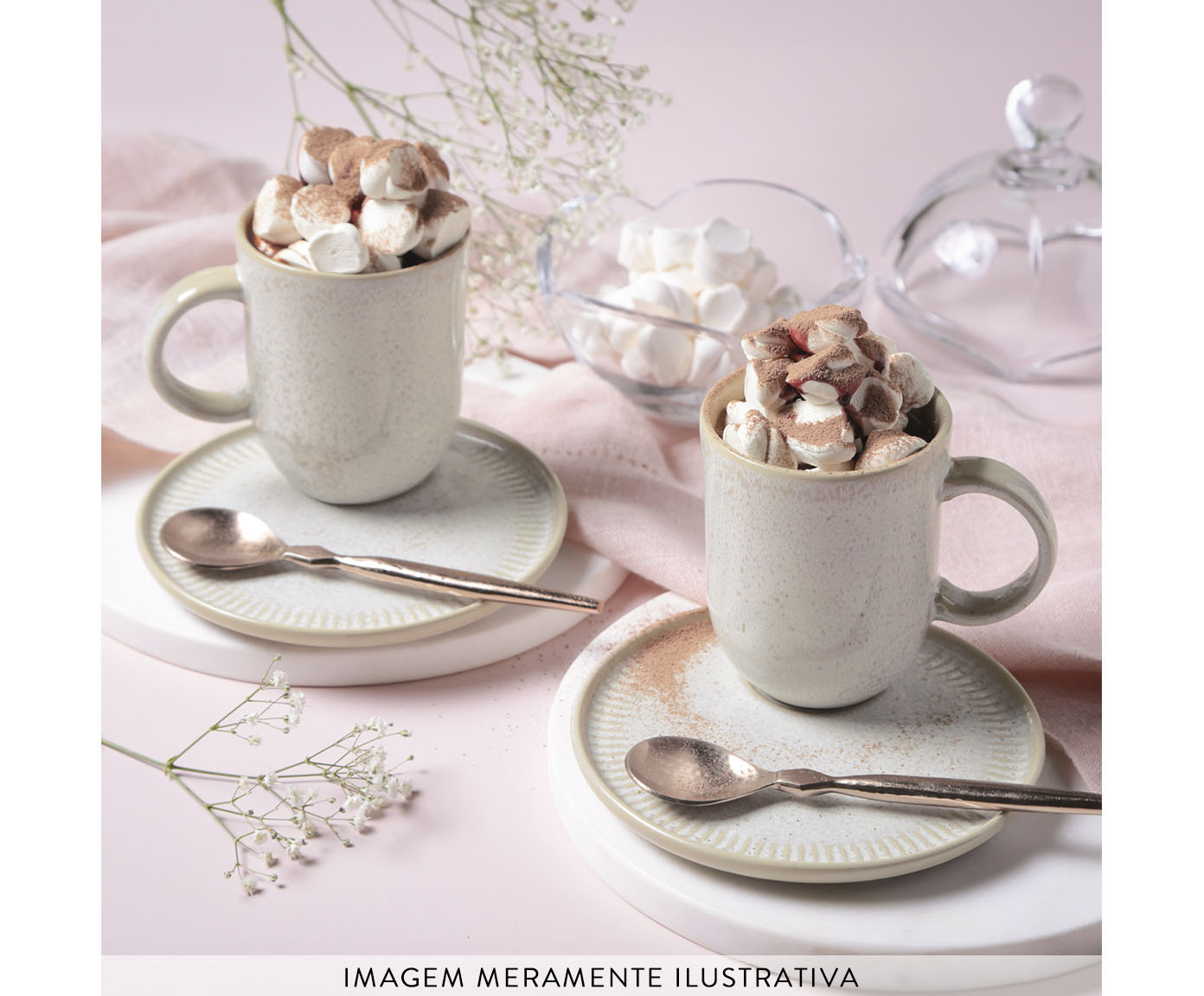 Jogo de Canecas com Pires Coup Stoneware Latte Cru - image 1