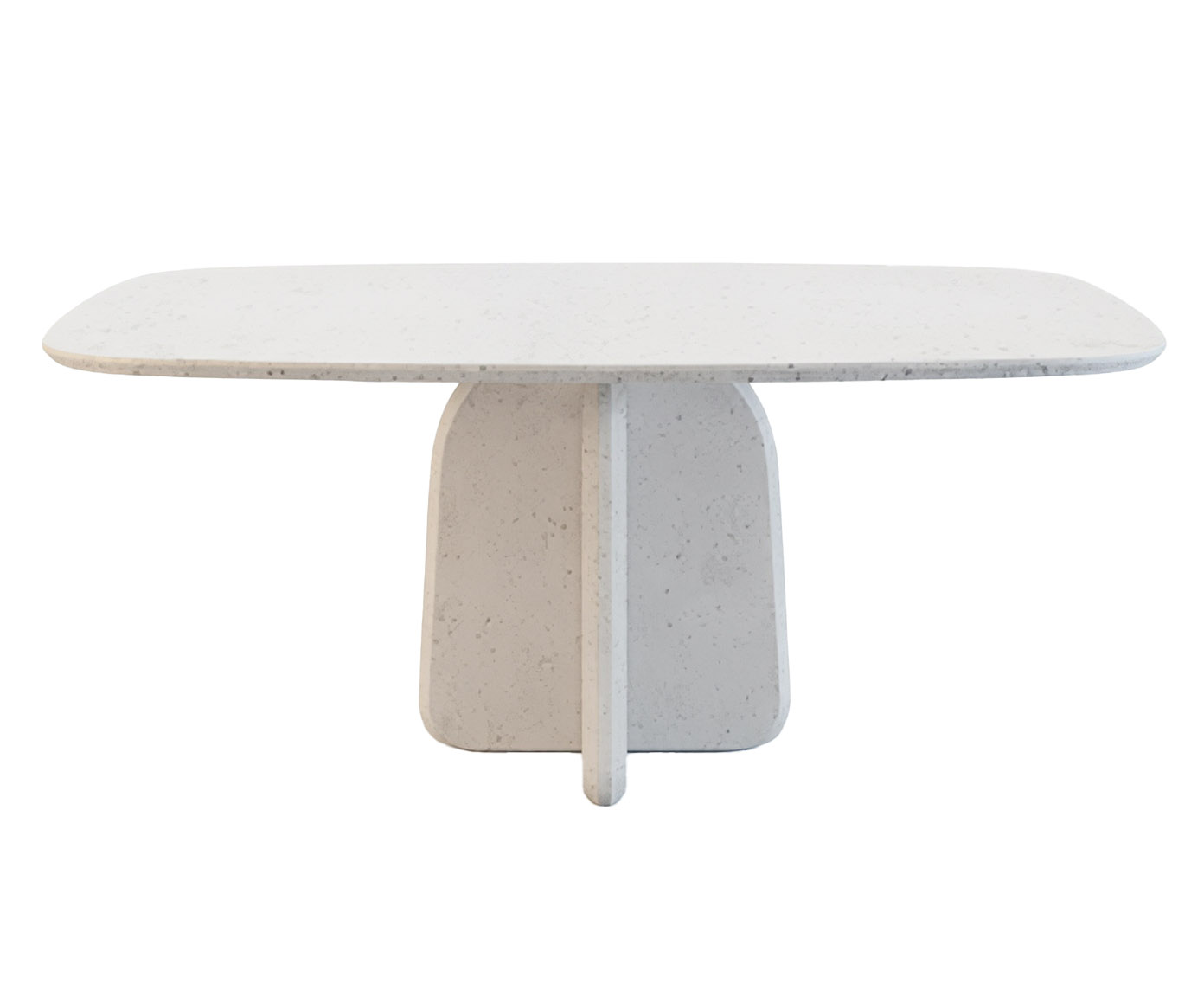 Mesa de Jantar Quadrante com Tampo P&eacute;treo Branco - image 0