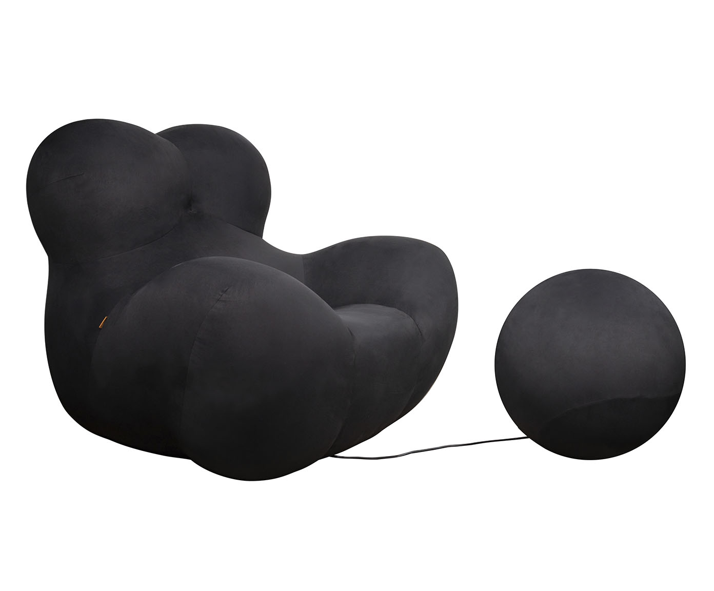 Poltrona com Pufe Femminile - Preto - image 0