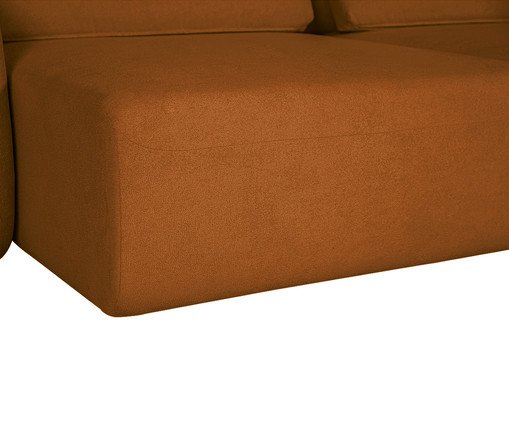Sof&aacute; Retr&aacute;til Seno I em Boucle Aveludado Terracota image number 8