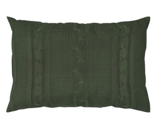 Capa para Almofada Tric&ocirc; Tresse Retangular Verde - image 0