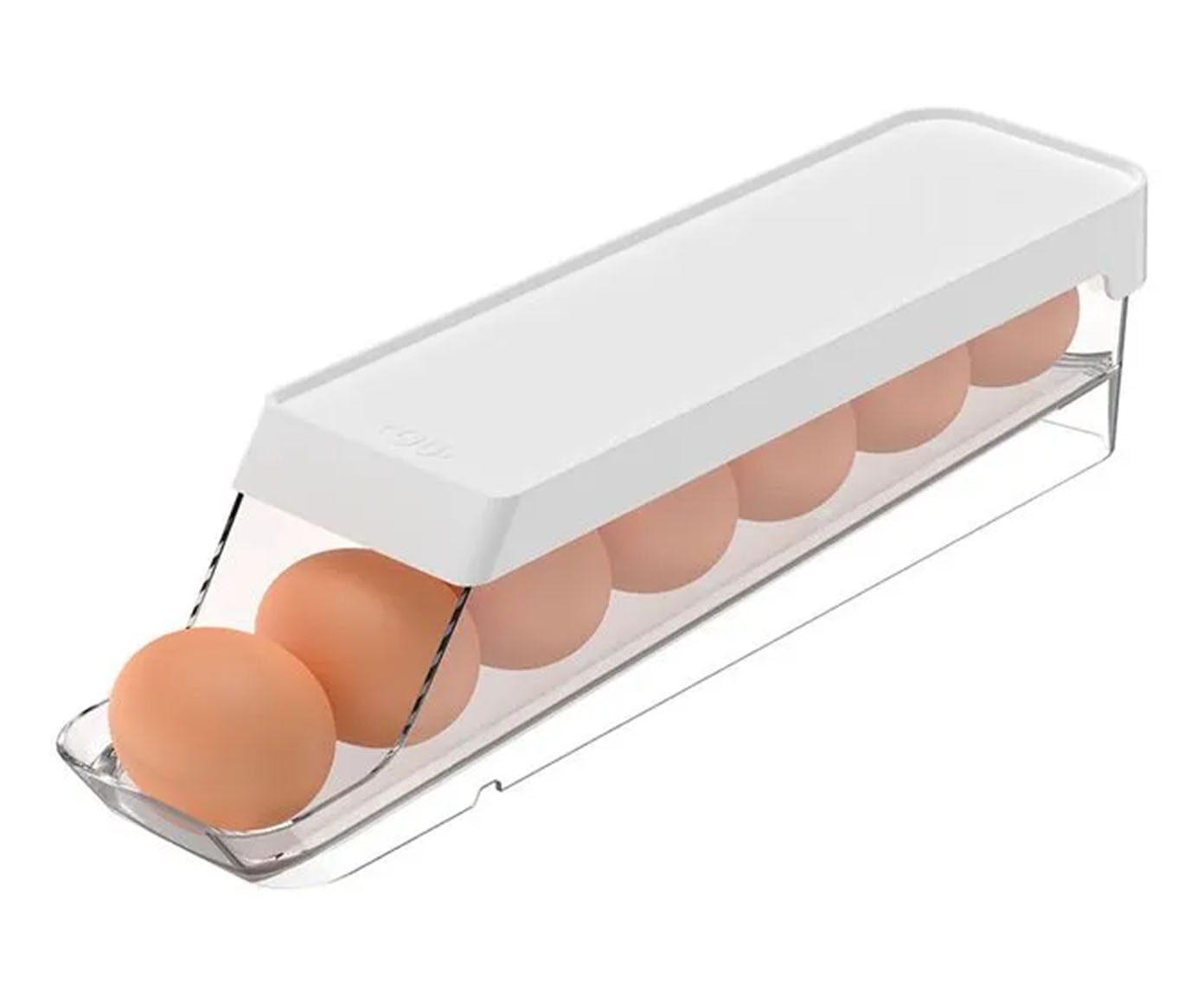 Organizador de Ovos Roll Clear Fresh I Branco image number 0