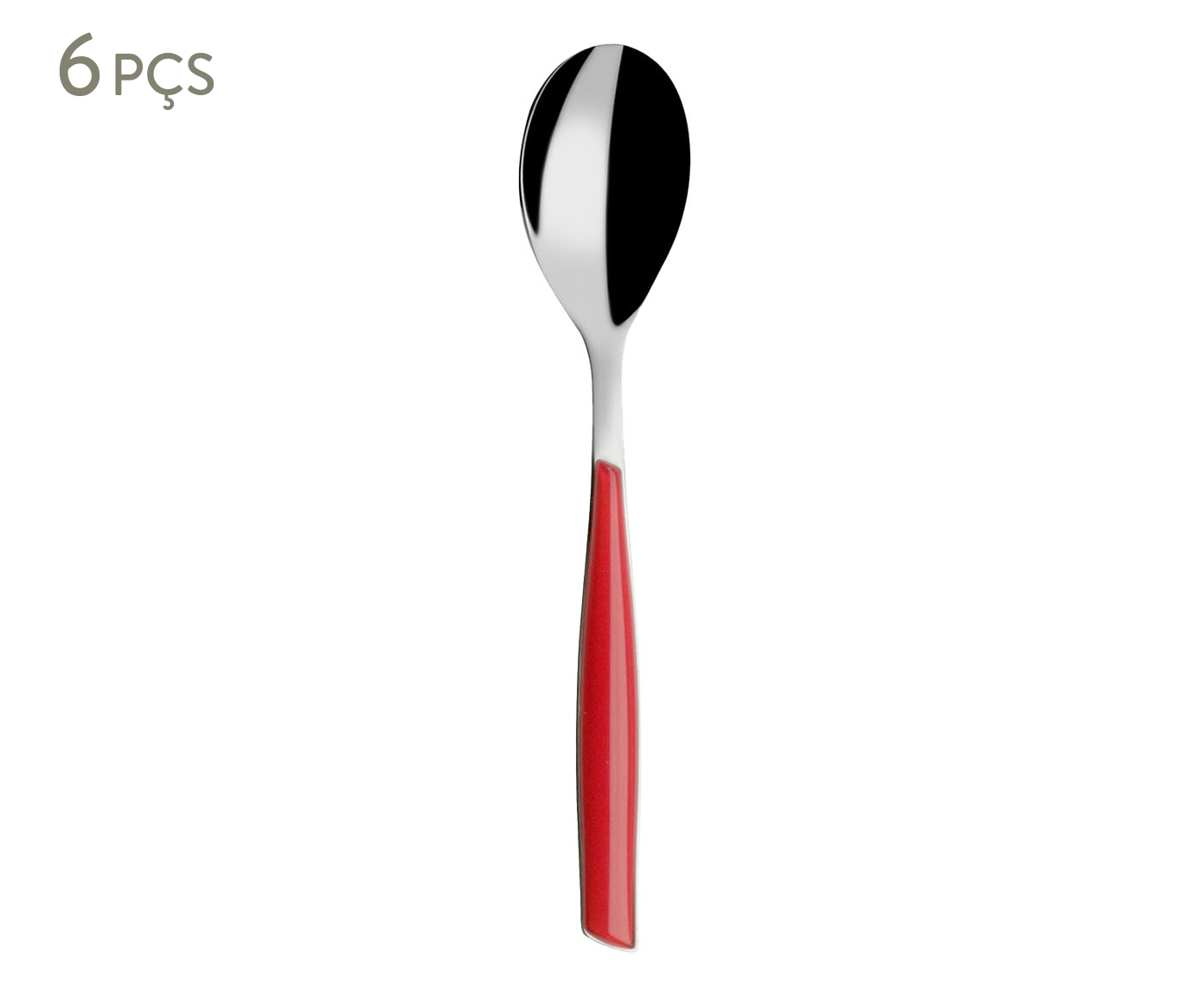 Jogo de Colheres para Caf&eacute; em Inox Glamour Bugatti Vermelha - image 0