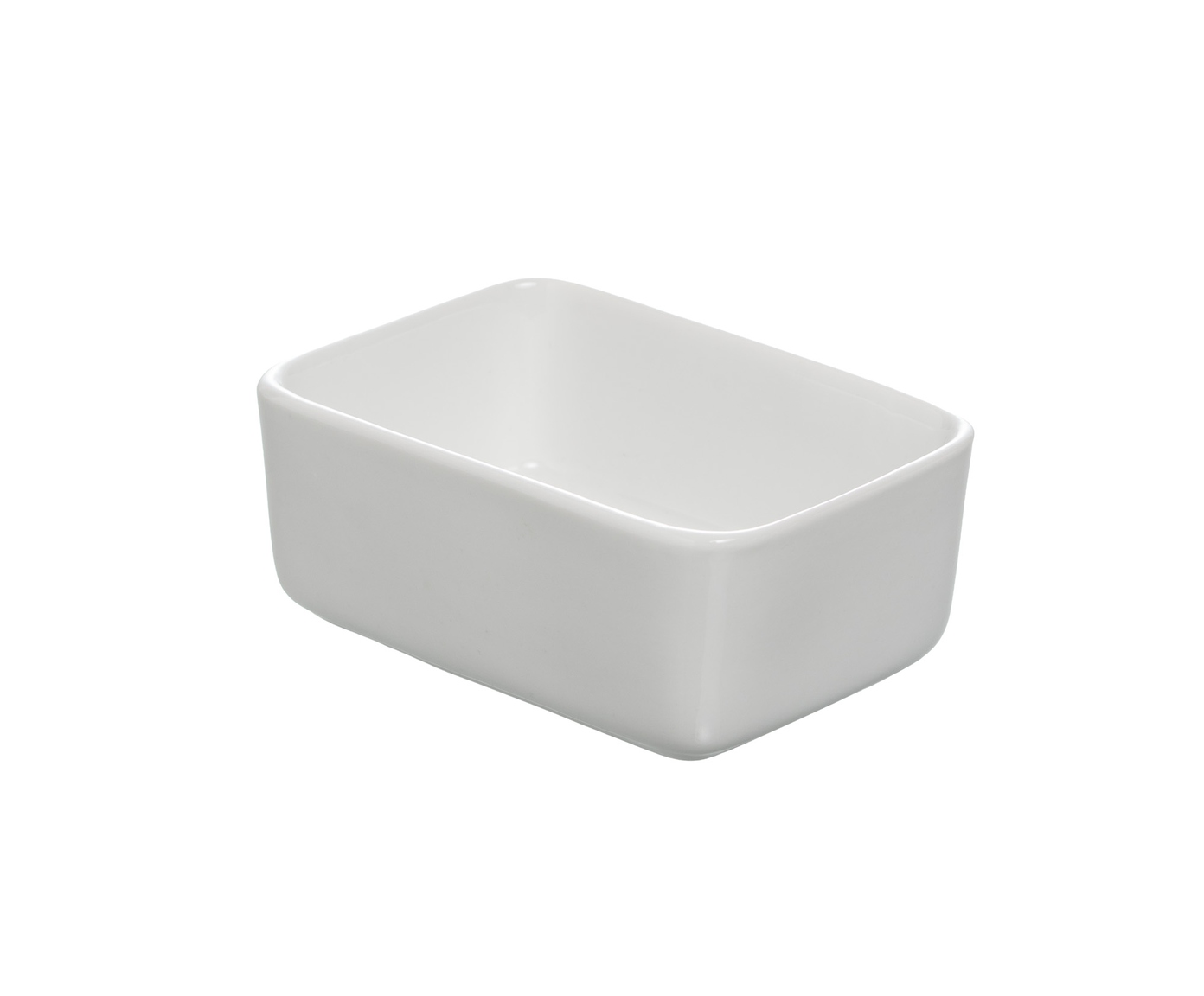 Mini travessa retangular Blanc em porcelana branco - image 1