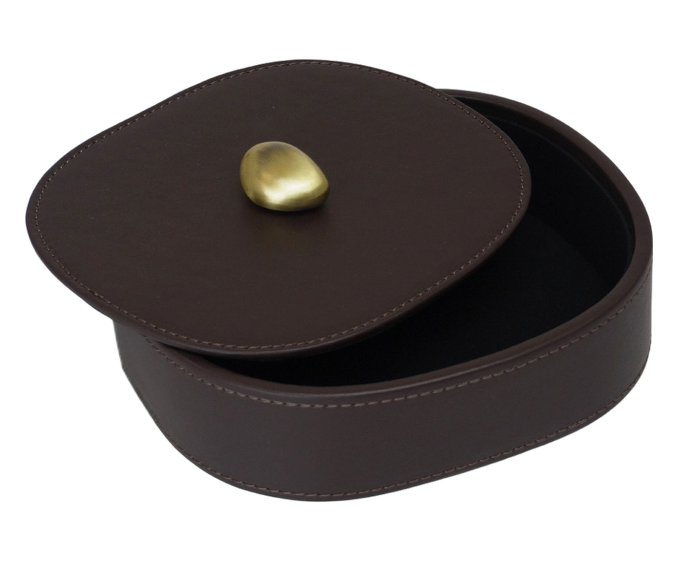 Porta-Objetos Decorativo Armaz Dourado e Marrom image number 1