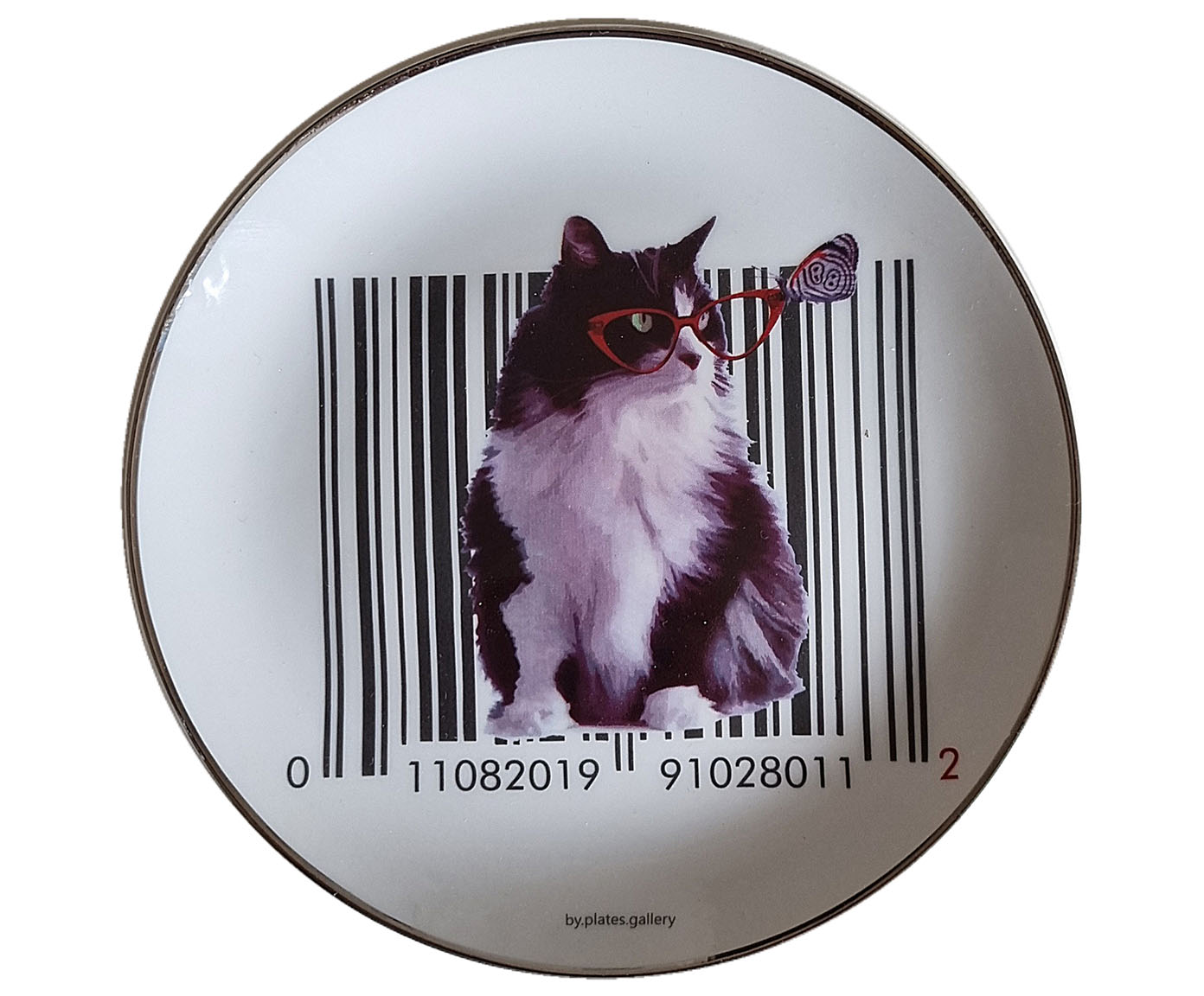 Prato de Porcelana Bar Code Mirella - image 0