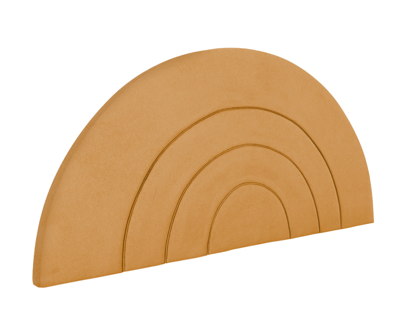 Cabeceira em Boucle Aveludado Arco Amarelo Ocre image number 4