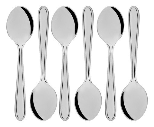 Jogo de Colheres para Sobremesa Gastro Prateada image number 2