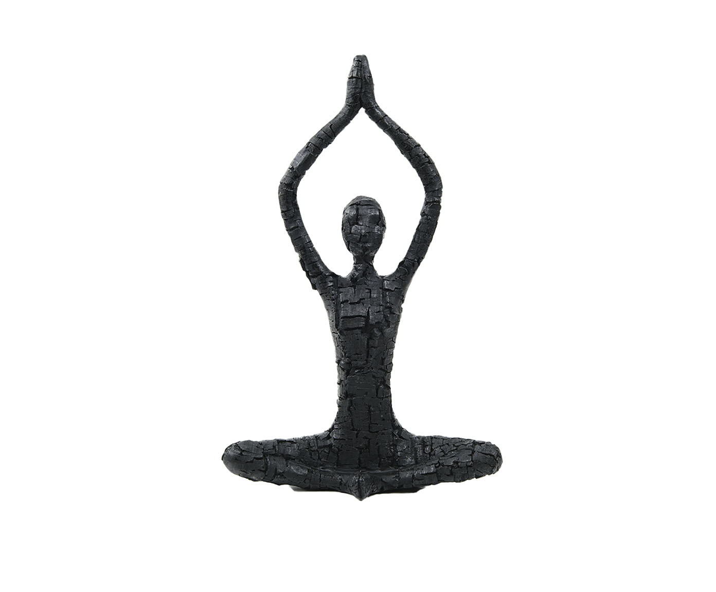 Adorno Yoga em Poliresina Butterfly Preto - image 0