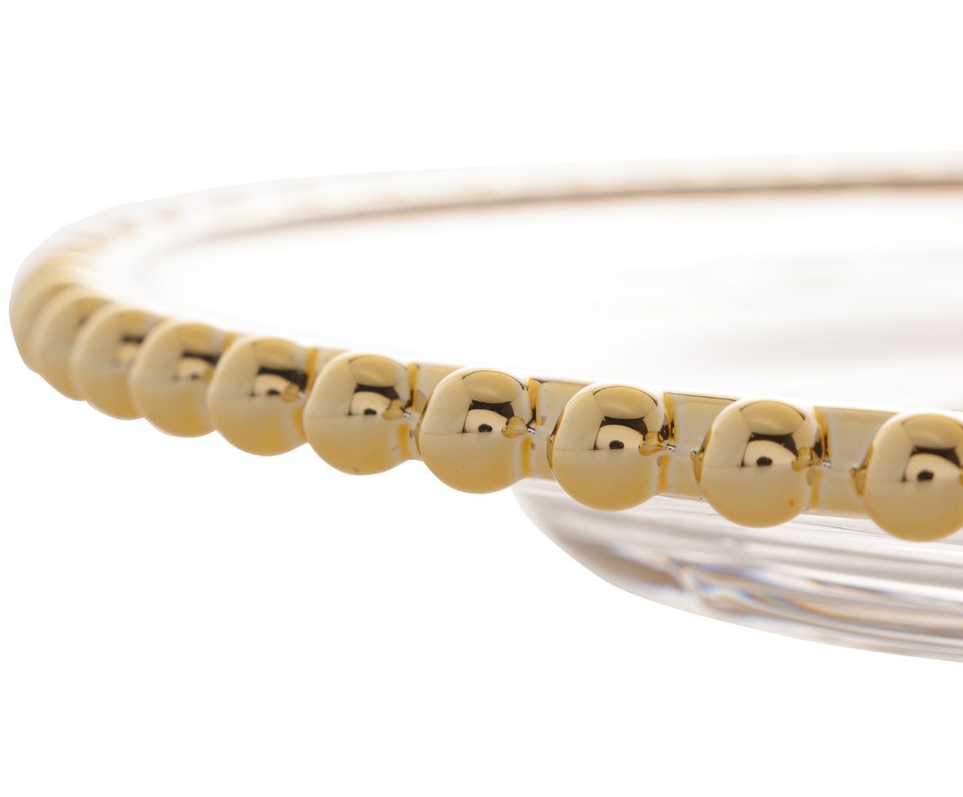 Prato Raso em Cristal Pearl Dourado image number 4