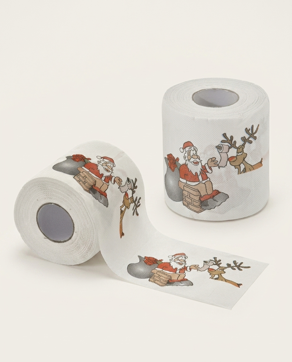 Rolo de Papel Higi&ecirc;nico Papai Noel e Rena - image 0