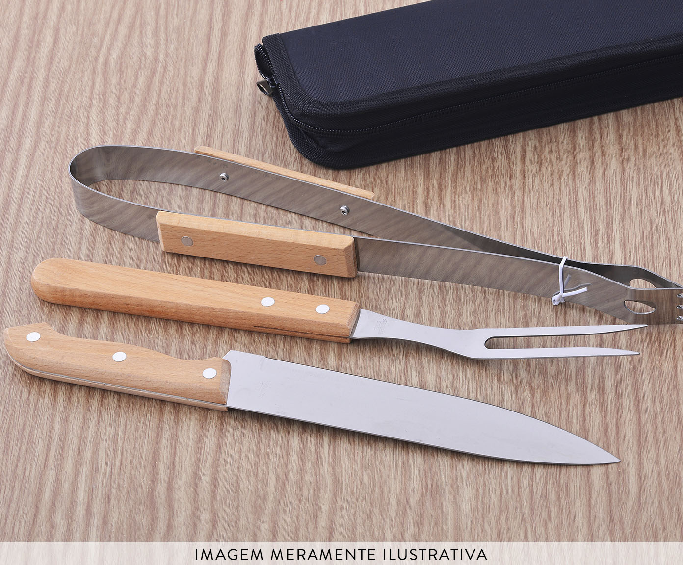 Jogo para Churrasco com Estojo em Inox I image number 1