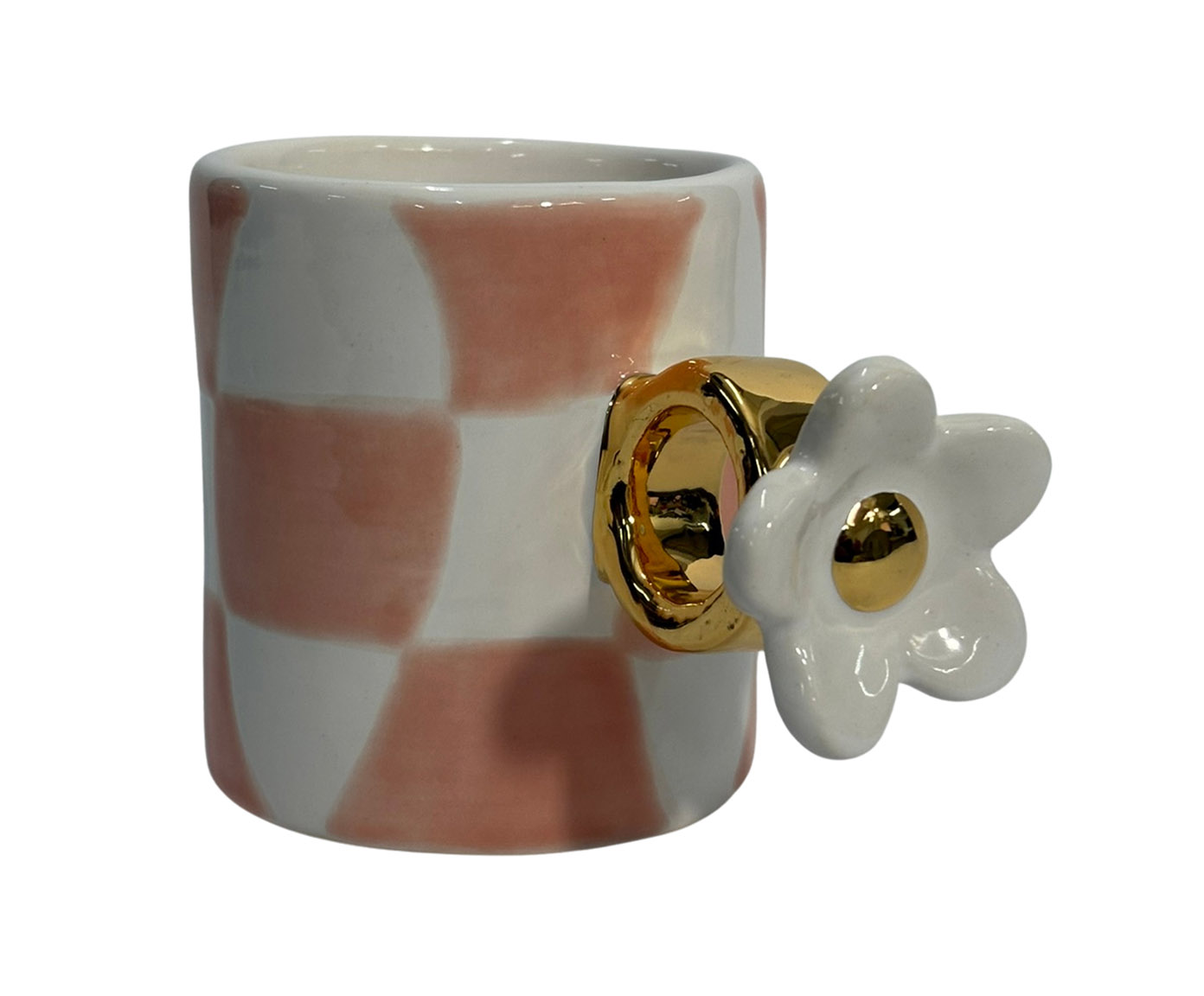 Caneca Dayse Gold Rosa e Branca image number 0