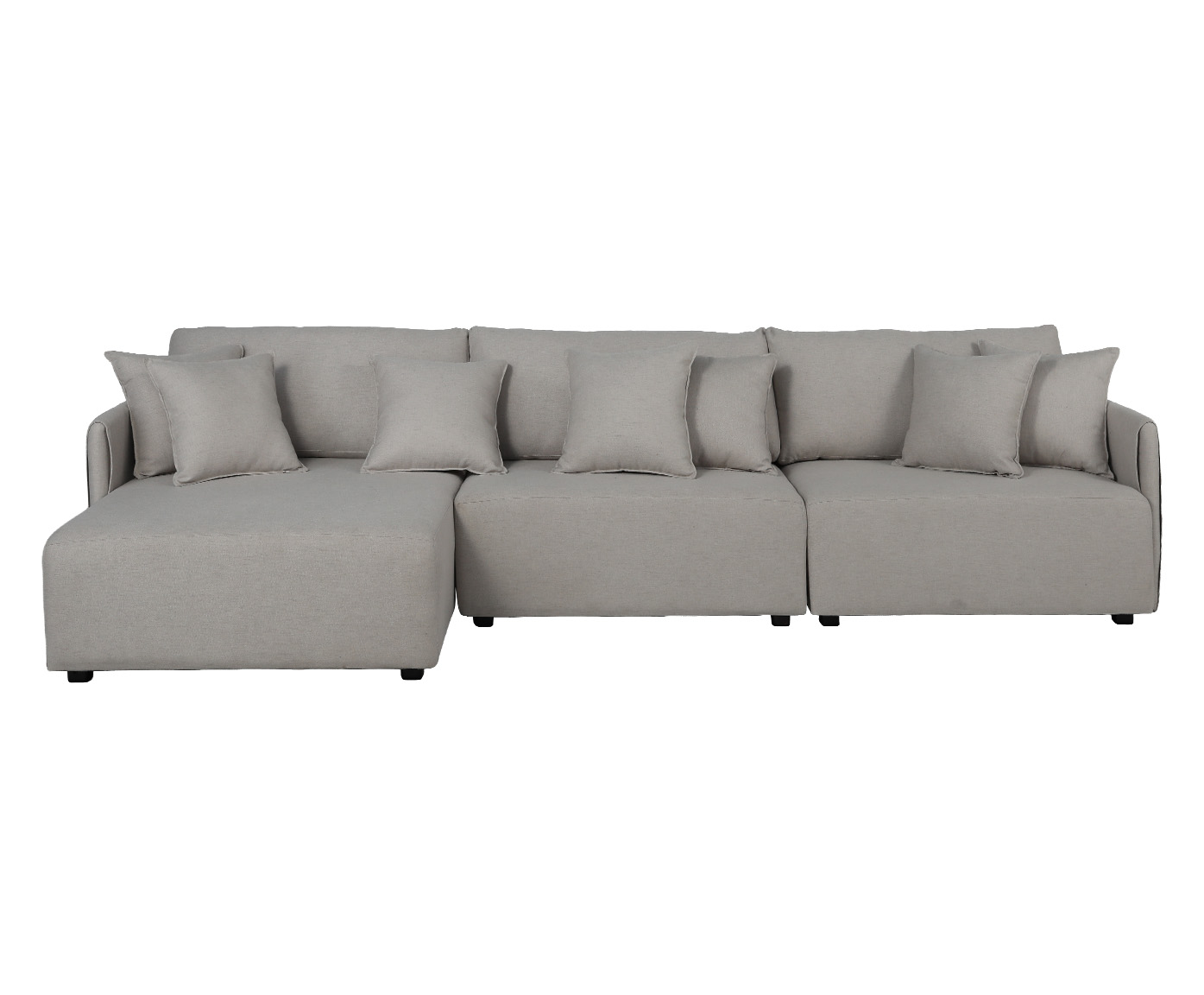 Sof&aacute; Toledo com Chaise Bege image number 0