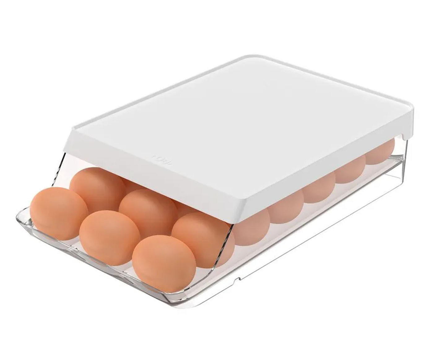 Organizador de Ovos Roll Clear Fresh Iii Branco - image 0