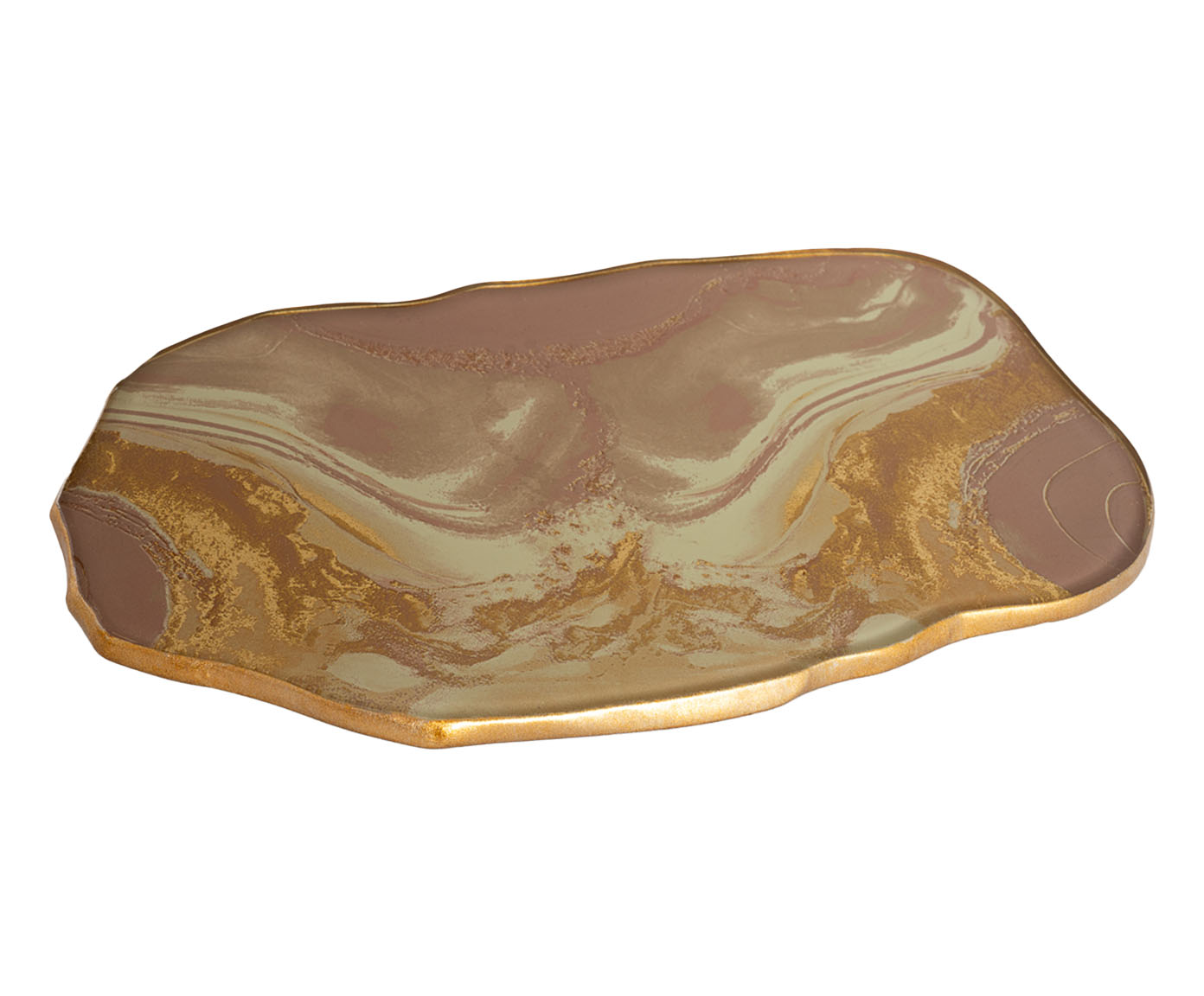 Centro de Mesa Oval Stone Quartzo Rosa - image 0