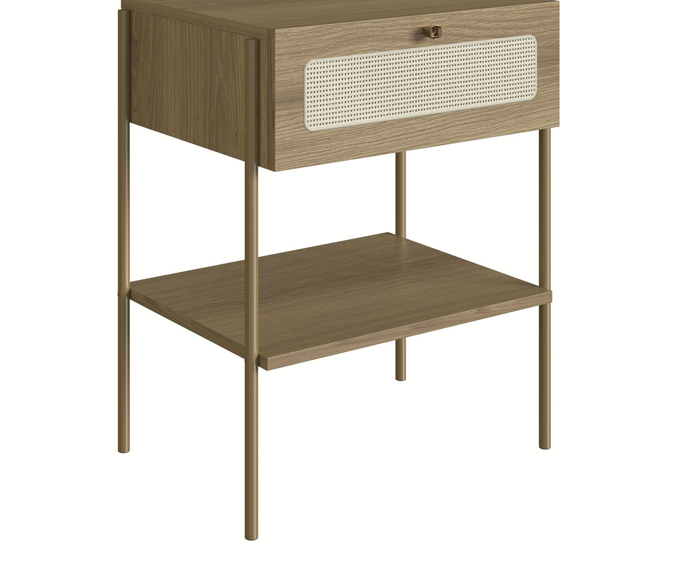 Mesa de Cabeceira Industrial Hanover e Dourado image number 4