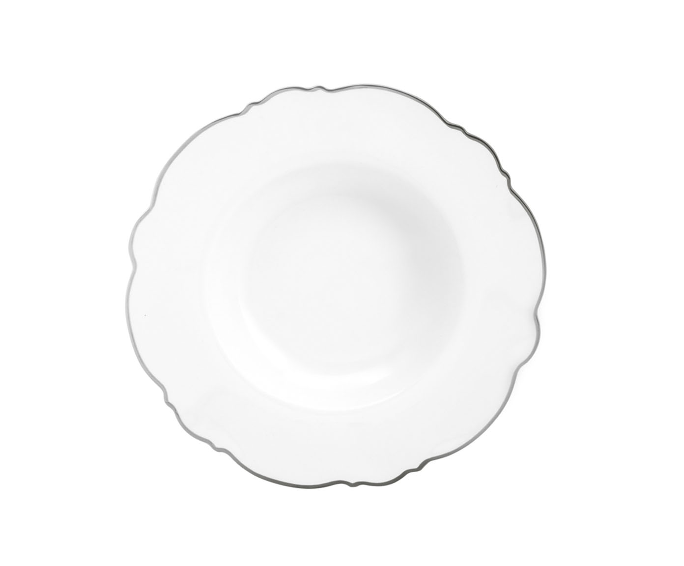 Aparelho de Jantar Maldivas Branco com Fio Prata image number 2
