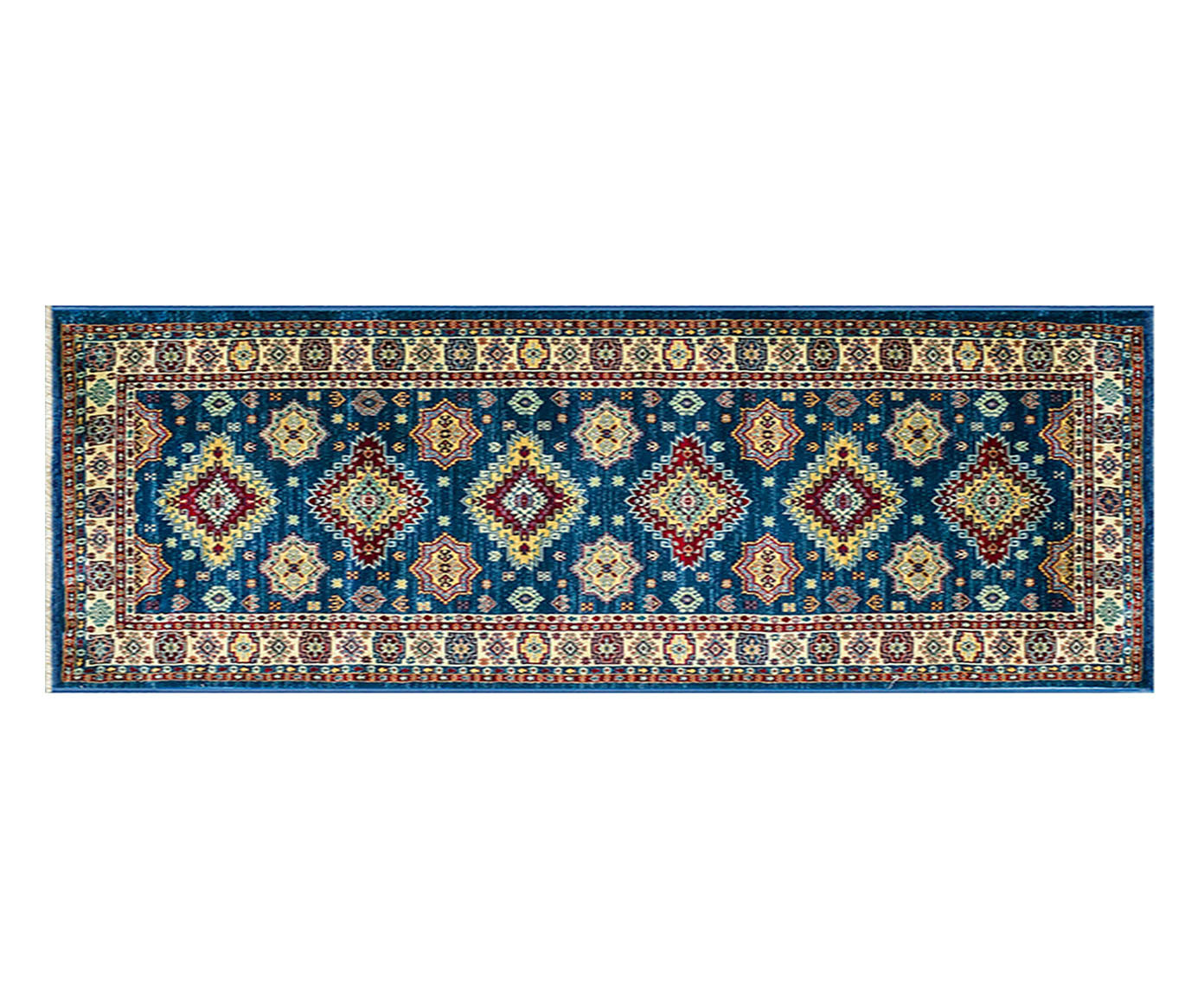 Passadeira Turco Kasakh Navy D.Beige Azul - image 0