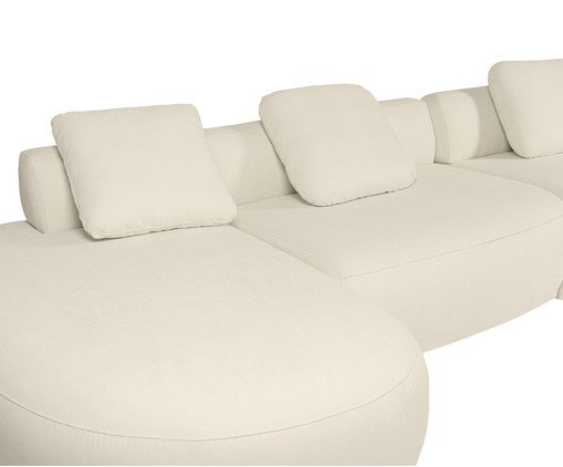 Sof&aacute; Laguna by Elle - Chaise Boucl&ecirc; Off-White V image number 8