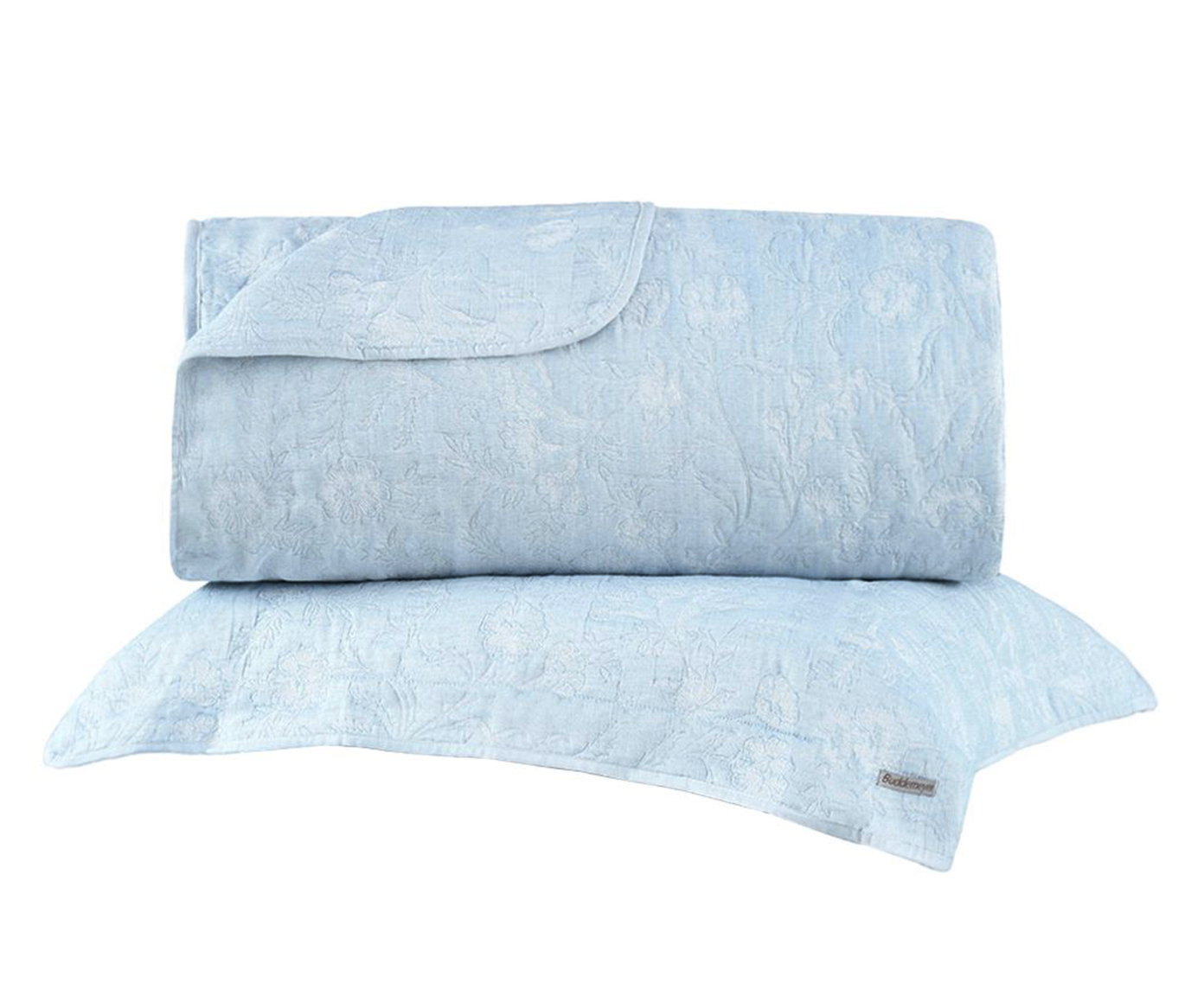Jogo de Cobre-Leito Hanna Jacquard Azul - image 0