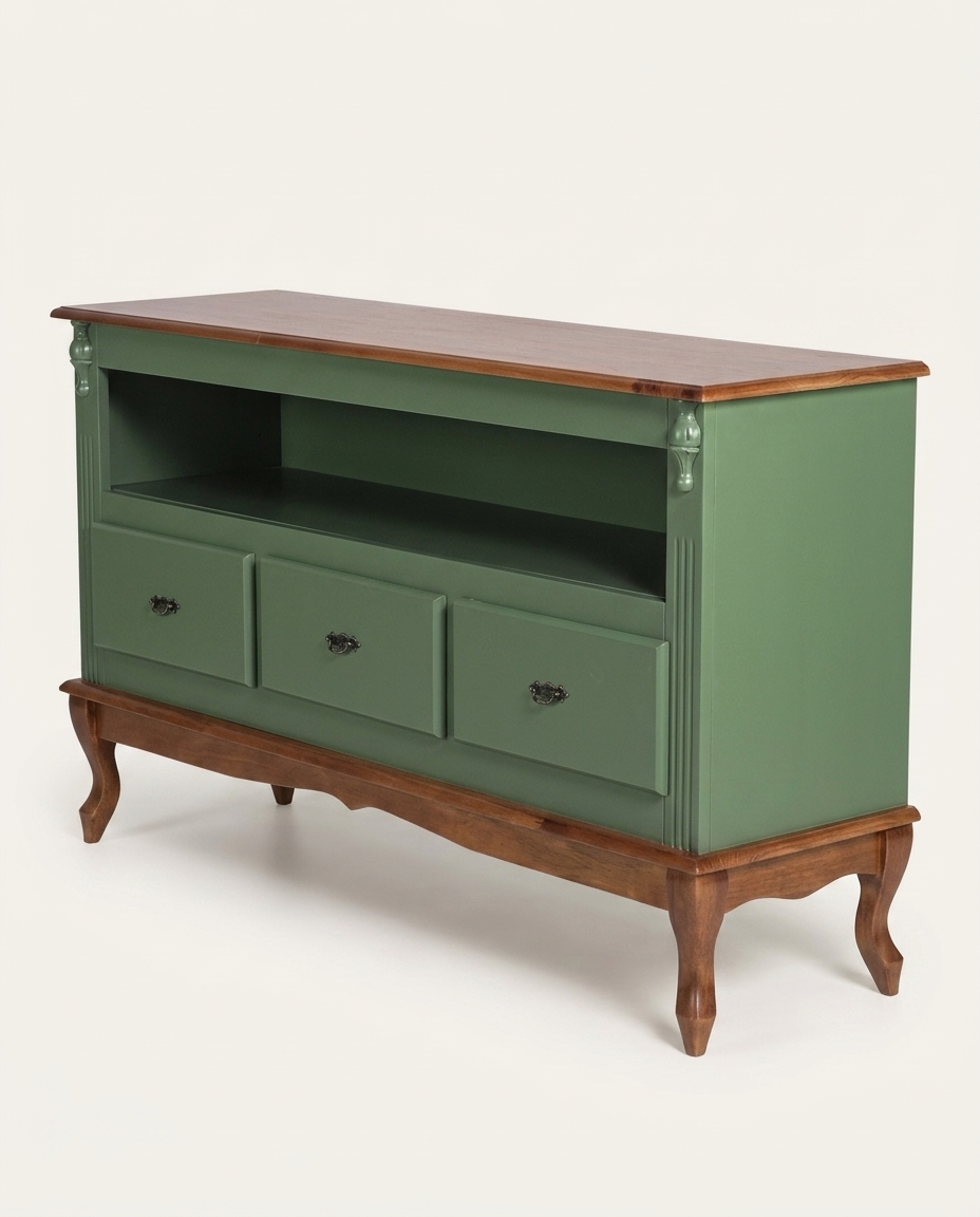 Rack Greiz Verde Kalle e Imbuia Glaser image number 3